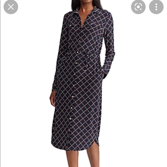 Ralph Lauren Navy Logo Shirt Dress - Picture 3 of 13